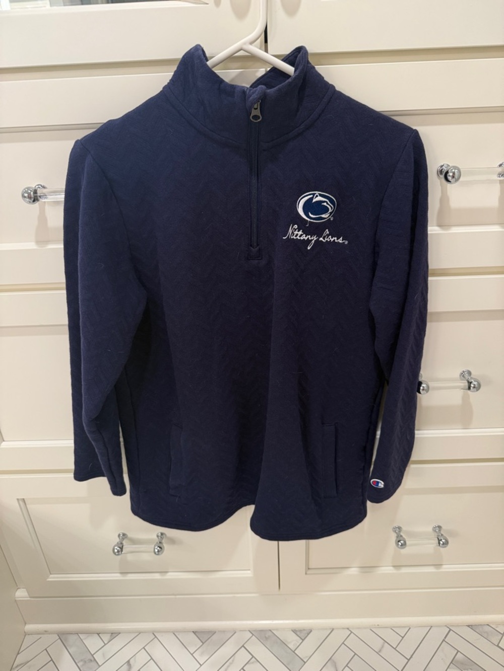 Champion Nittany Lions Penn State Quarter Zip with subtle pattern Small